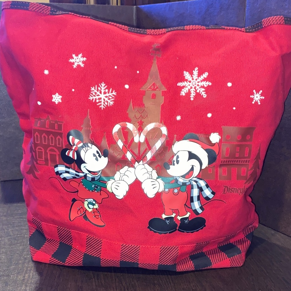 Disney Festive Red Mickey and Minnie Bag